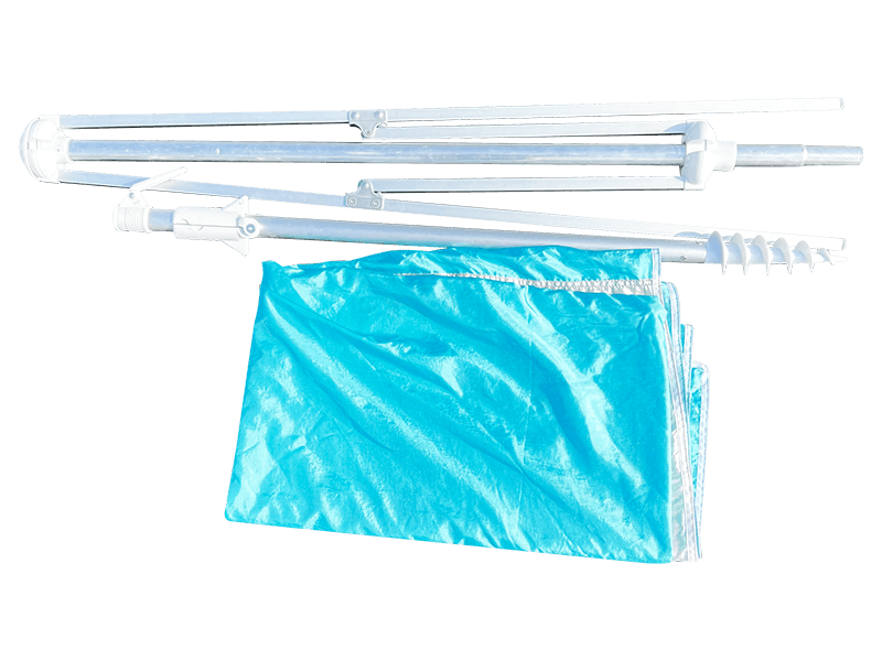 Payung Pantai Dekoratif 2,8*2,4M Bergaris 2