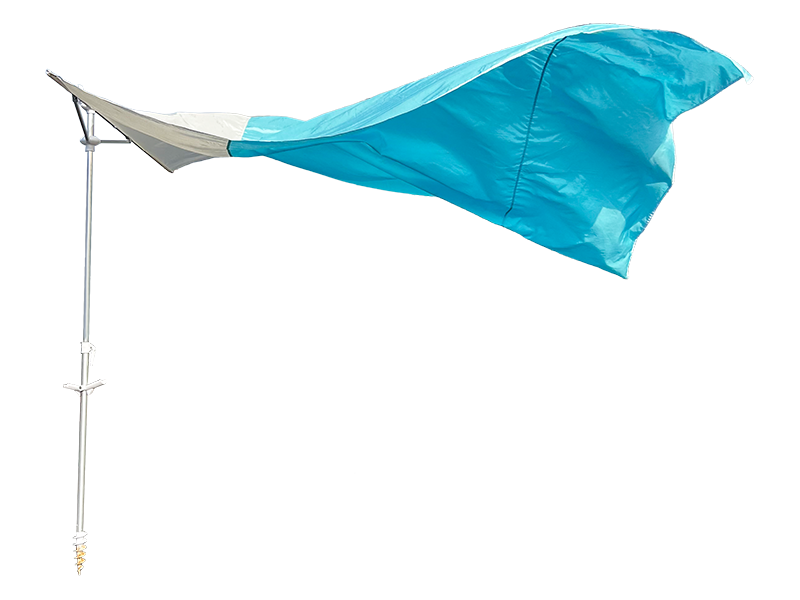 Payung Pantai Dekoratif 2,8*2,4M Bergaris 2