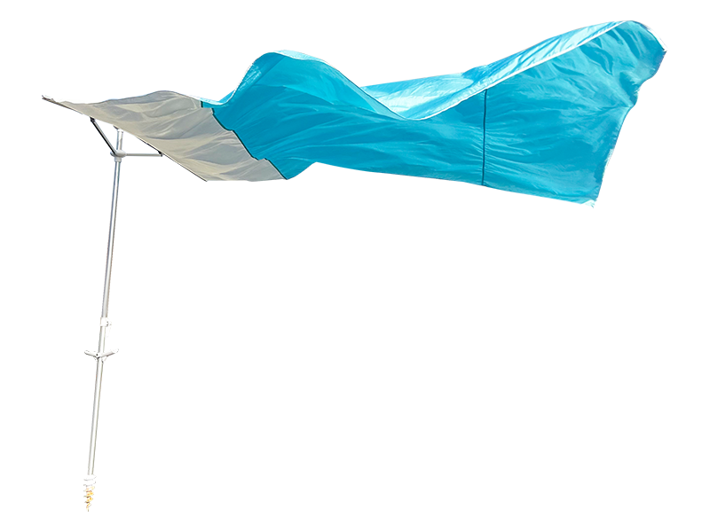 Payung Pantai Dekoratif 2,8*2,4M Bergaris 2