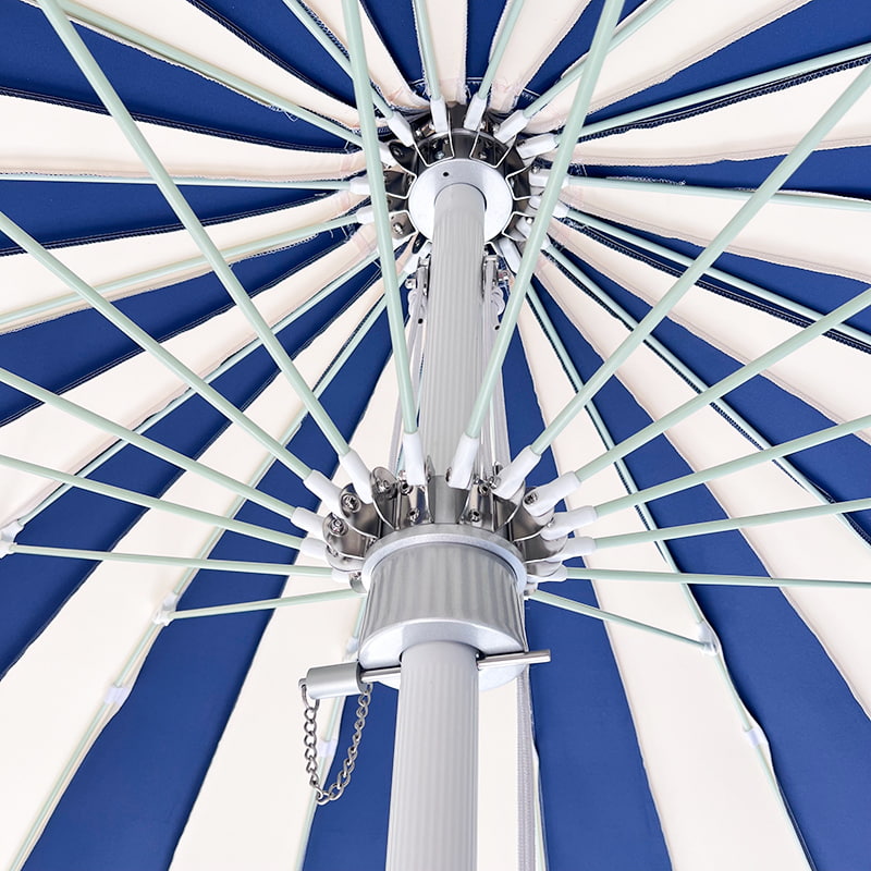Payung Pagoda Tambal Sulam Biru Dan Putih 2,5M