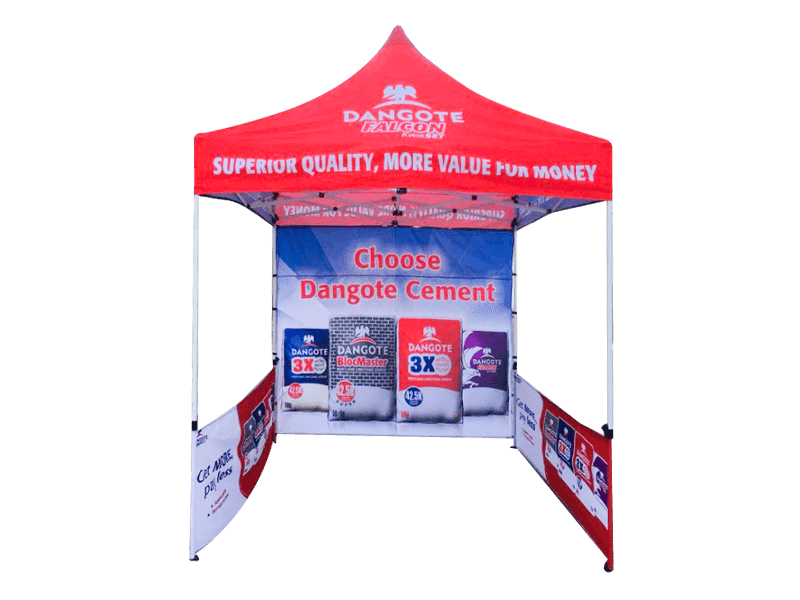 Tenda Iklan Luar Ruang Digital Printing 3X3 Warna
